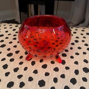 Vintage Red Glass Vase